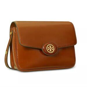 Tory Burch - ROBINSON SPAZZOLATO SHOULDER BAG (Brown)
